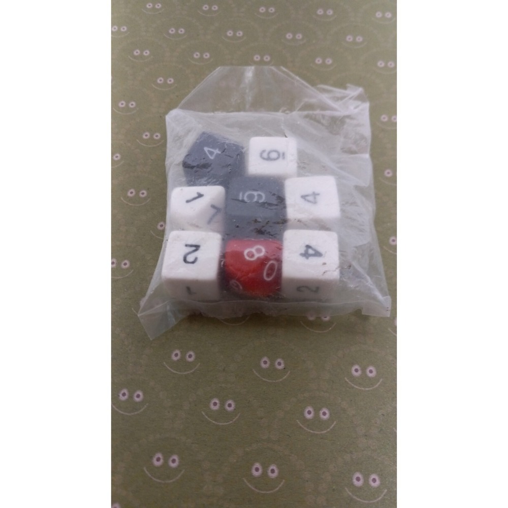 Brand new game dice RPG D&D black red polyhedral play friends fun